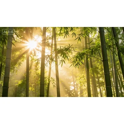 动态-逆光竹林2