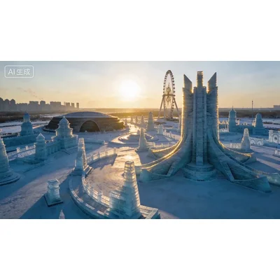 动态-天湖雪景与阳光 (5)