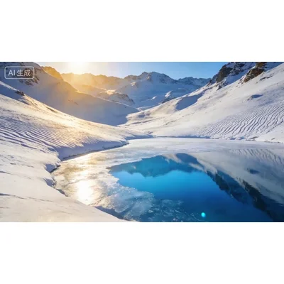 动态-天湖雪景与阳光