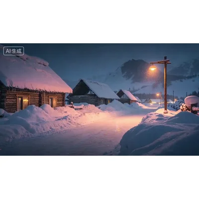 动态-雪景夜景