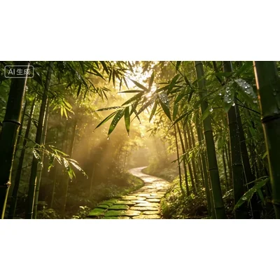 动态-逆光竹林1