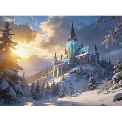 动态-魔法城堡雪景